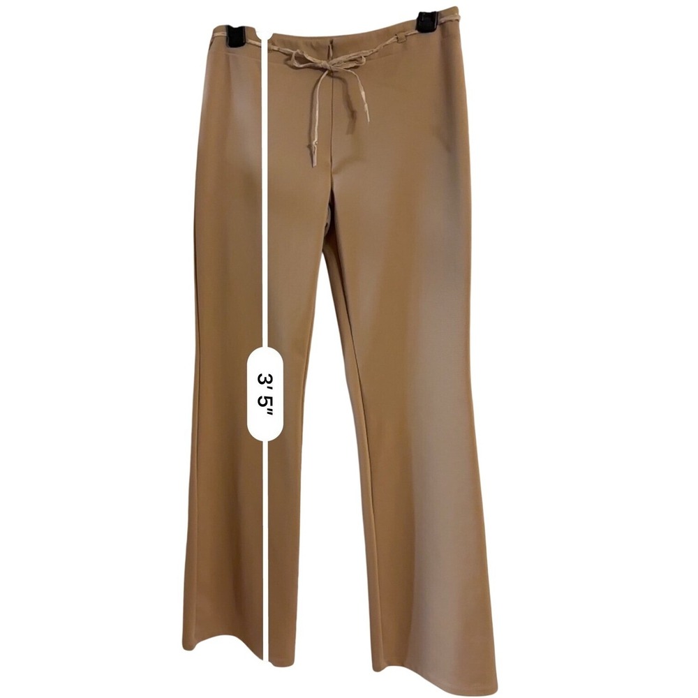 Express Tan Wide Leg‎ Trousers High Waist Dress Pants 29" Waist Size 7 / 8 Long
